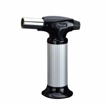 Arzator portabil de flambat pentru bucatarie si cofetarie cu gaz, reincarcabil, gri Arzator portabil de flambat pentru bucatarie si cofetarie cu gaz, reincarcabil, gri