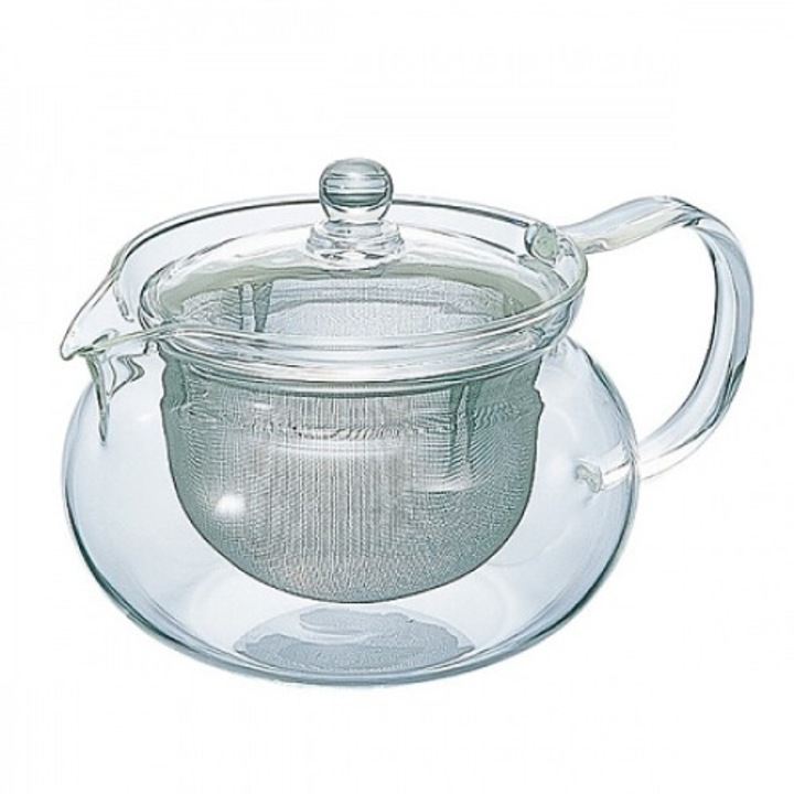Стъклен чайник с вливачка Hario, Прозрачен, 0,7 л