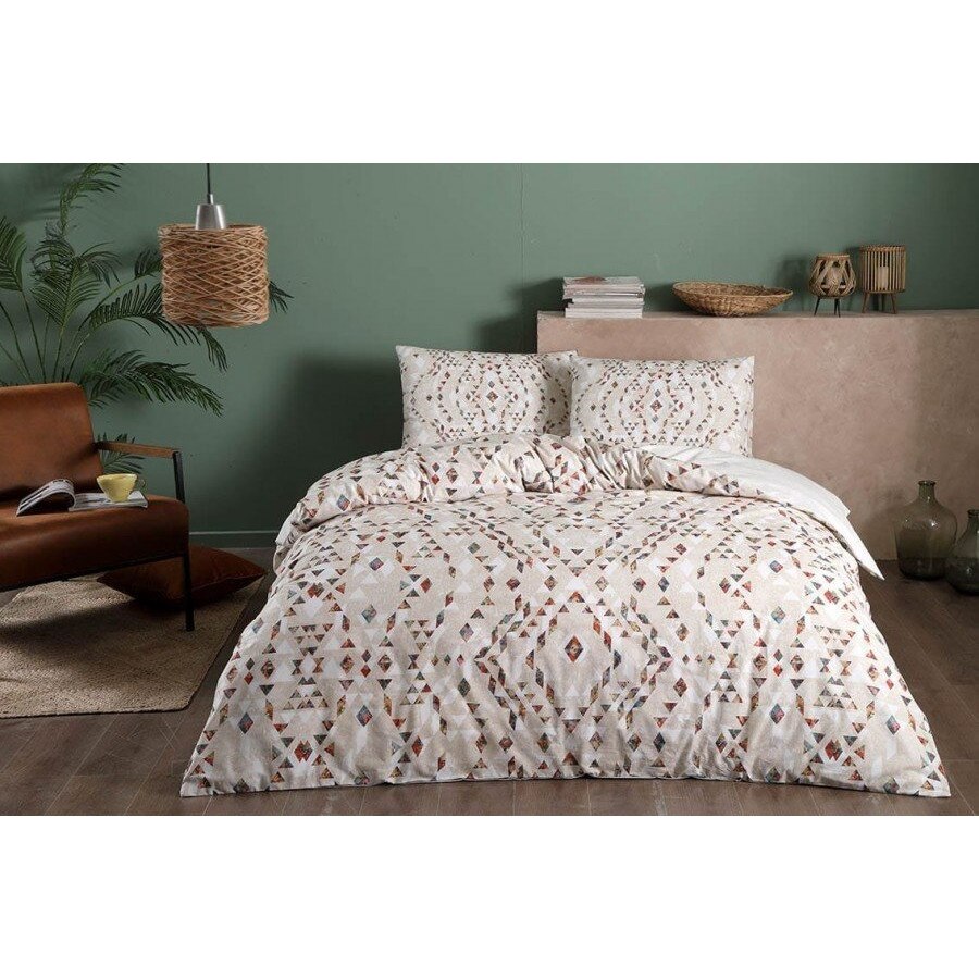 Lenjerie de pat dublu bumbac 100% ranforce, 4 piese, TAC, Joan Bej