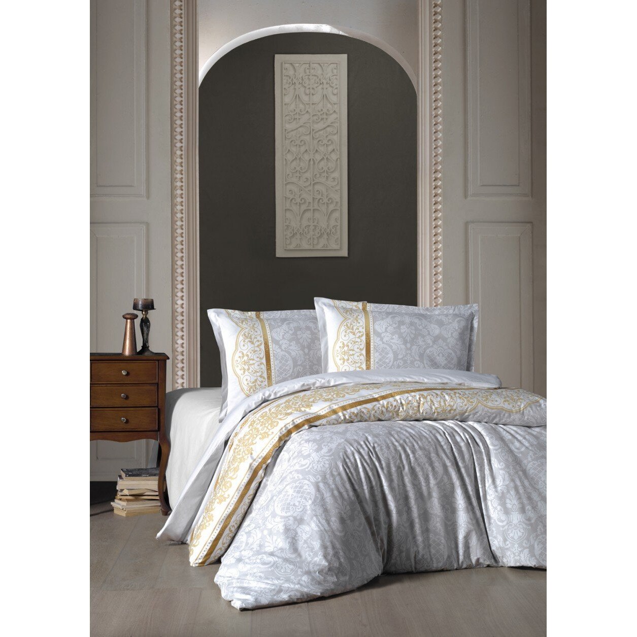 Lenjerie pat dublu bumbac 100% ranforce, 4 piese, Ralex Pucioasa, Roco V2