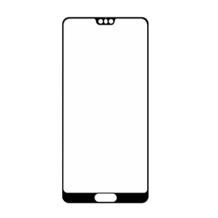 2 darabos szett, Evolium edzett üvegfólia Huawei P20-hoz, fekete