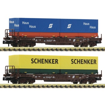 Set 2 Vagoane Fleischmann, Transport Semiremorci Schenker, scara N Set 2 Vagoane Fleischmann, Transport Semiremorci Schenker, scara N
