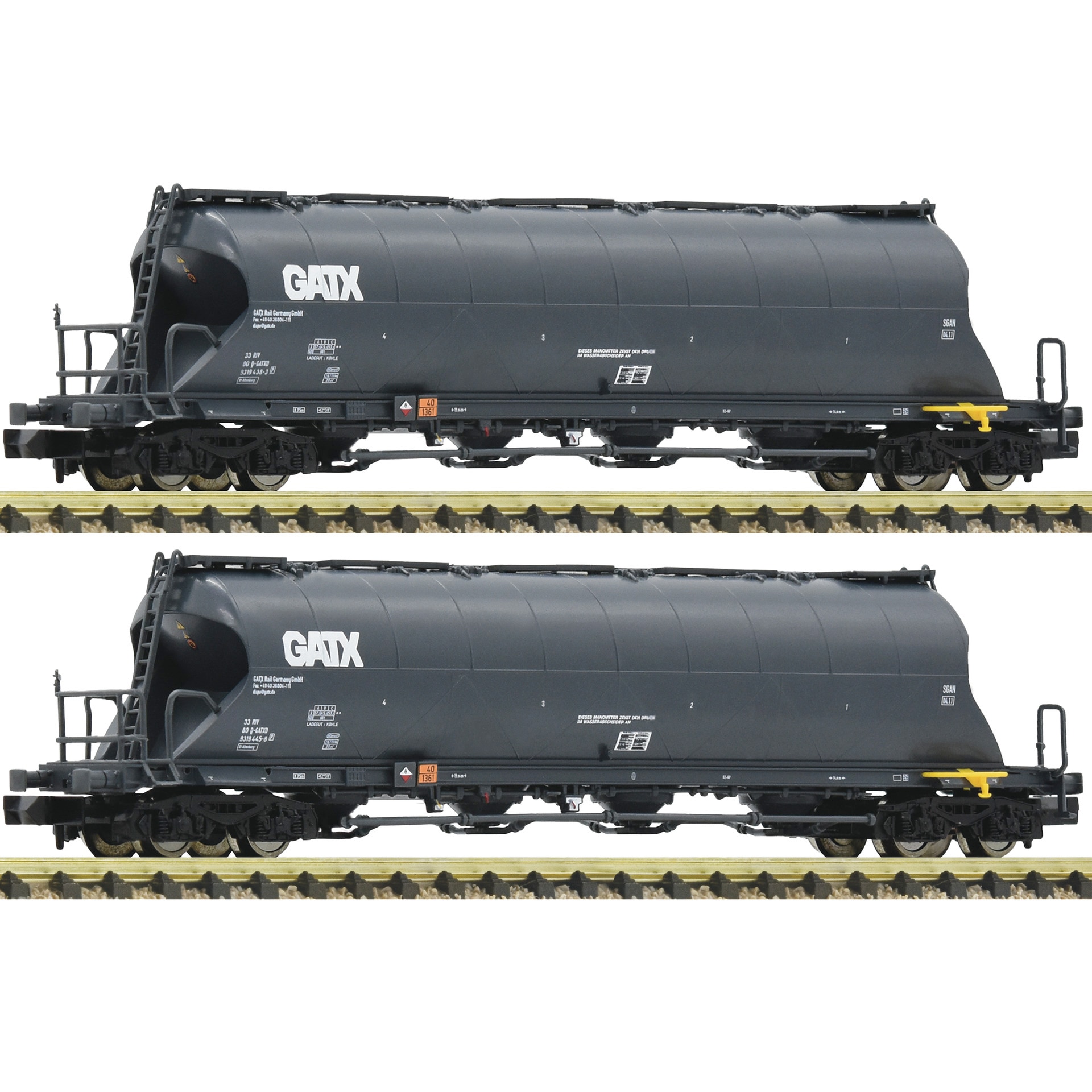 Set 2 Vagoane Fleischmann, Siloz Gatx, scara N