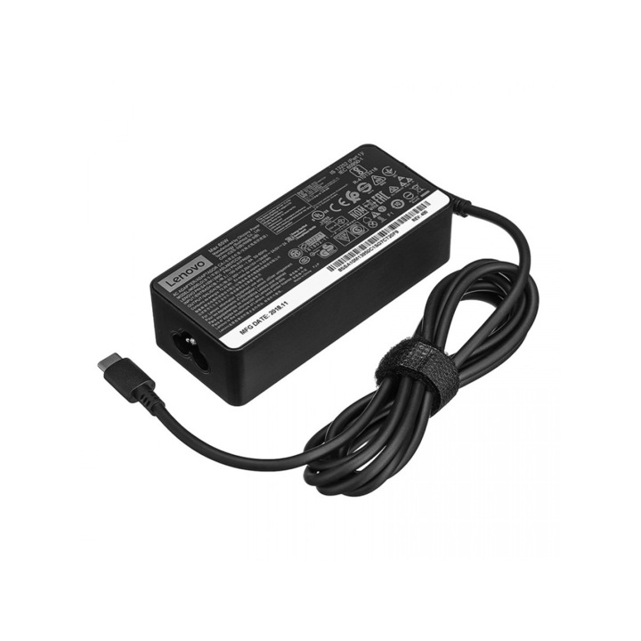 Lenovo 65W USB-C зарядно устройство, съвместимо с ThinkPad 11E E14 A275 A285 A475 A485 E480 X280 X380 T480 E490 E580 L480 L580 T490 T570 T580 T590 X1 Carbon gen 5 6 7, IdeaPad 720s, Yoga 920 C930 X 1 поколение 2 3 , SA10M13950 01FR026 ADLX65YCC3A, черен