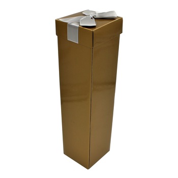 Cutie cadou pentru bauturi, auriu, 34,5x9x9cm Cutie cadou pentru bauturi, auriu, 34,5x9x9cm