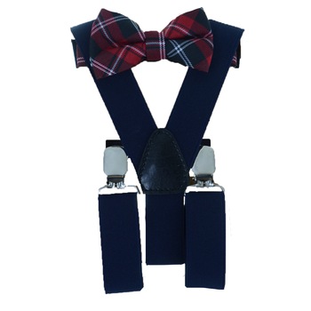 Set doua piese bretele si papion pentru baieti Topgal 090215-2, Bleumarin 60 cm Set doua piese bretele si papion pentru baieti Topgal 090215-2, Bleumarin 60 cm