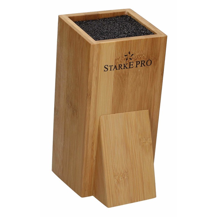 Поставка за ножове STARKE, 1 голямо отделение, дърво, кафяво