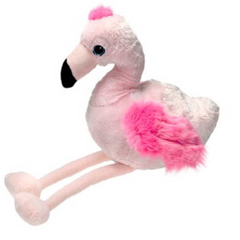 Jucarie de plus Pasarea Flamingo, roz, inaltime 28 cm