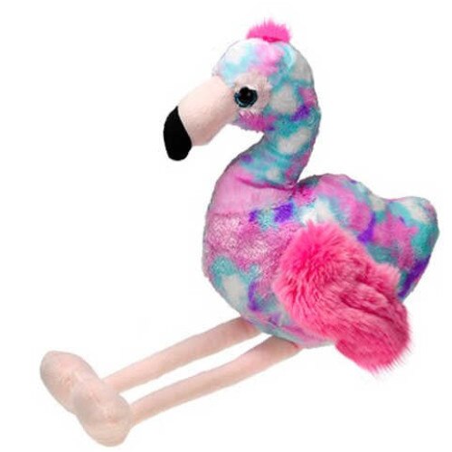 Jucarie de plus Pasarea Flamingo, multicolor, inaltime 28 cm