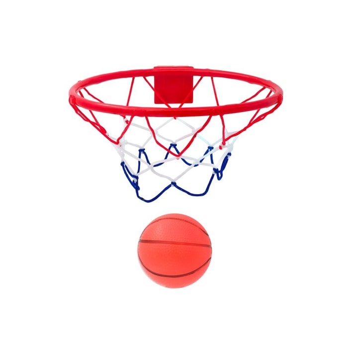 Баскетболен кош и топка, Пластмаса, 27см
