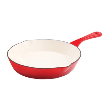 Tigaie Crock-Pot, fonta emailata, rotunda, 20 cm, rosu Tigaie Crock-Pot, fonta emailata, rotunda, 20 cm, rosu