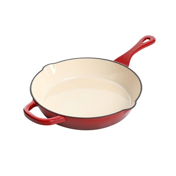 Tigaie Crock-Pot, fonta emailata, rotunda, 25cm, rosu Tigaie Crock-Pot, fonta emailata, rotunda, 25cm, rosu