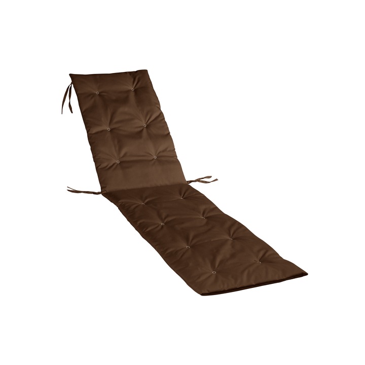 Възглавница за шезлонг Alcam, Midsummer, 195x50x3 см, Непромокаем материал, Кафяв