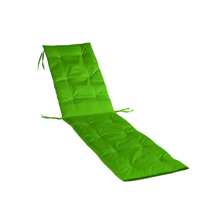 Възглавница за шезлонг Alcam, Midsummer, 195x50x3 см, Непромокаем материал, Зелен
