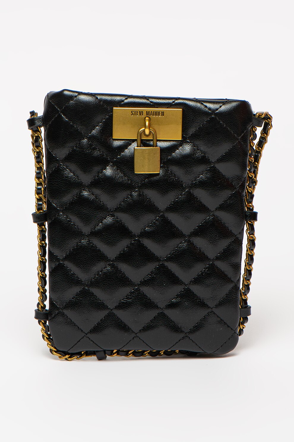 Steve Madden, Geanta crossbody de piele ecologica cu aspect matlasat Bcalled, Negru