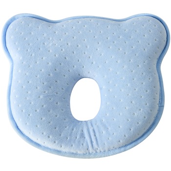 Perna pentru bebelusi impotriva plagiocefaliei din spuma cu memorie, Opalcore, Albastru deschis Perna pentru bebelusi impotriva plagiocefaliei din spuma cu memorie, Opalcore, Albastru deschis