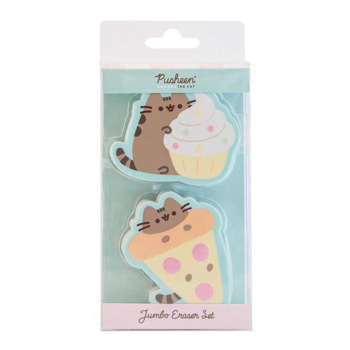 Set 2 radiere Pusheen Foodie, pentru creion, 5.5x6.5x2cm