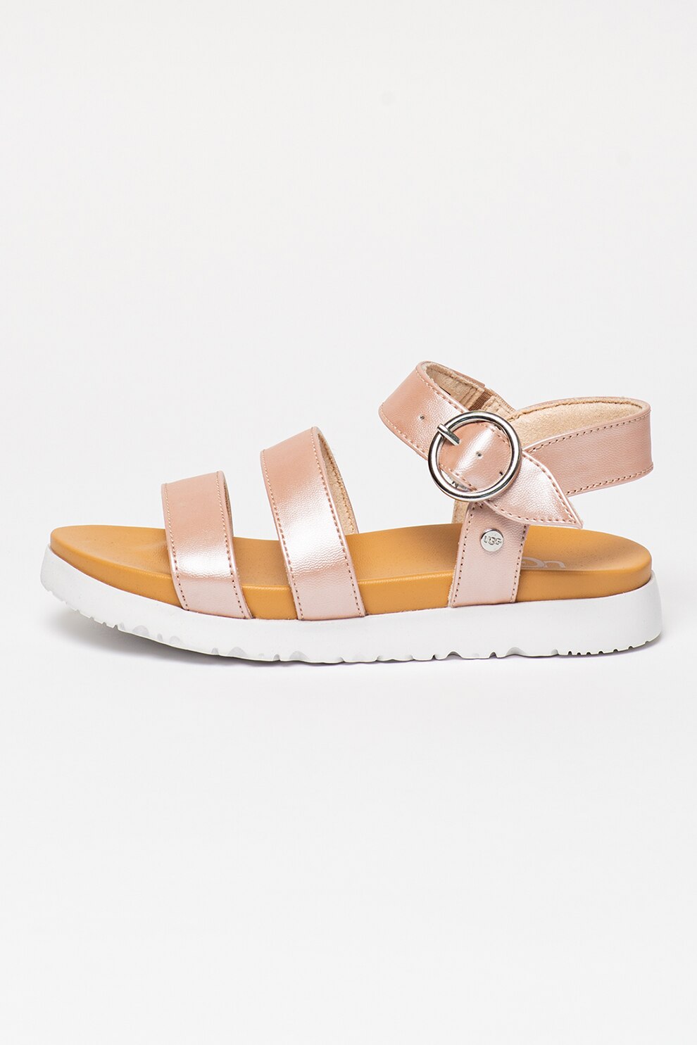 UGG, Sandale din piele ecologica cu inchidere cu catarama Leedah