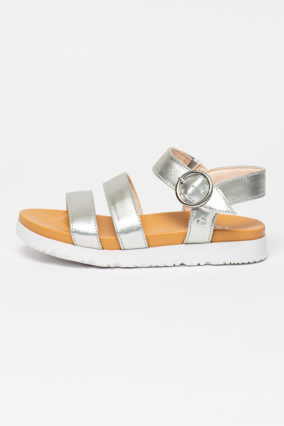 UGG, Sandale din piele ecologica cu inchidere cu catarama Leedah