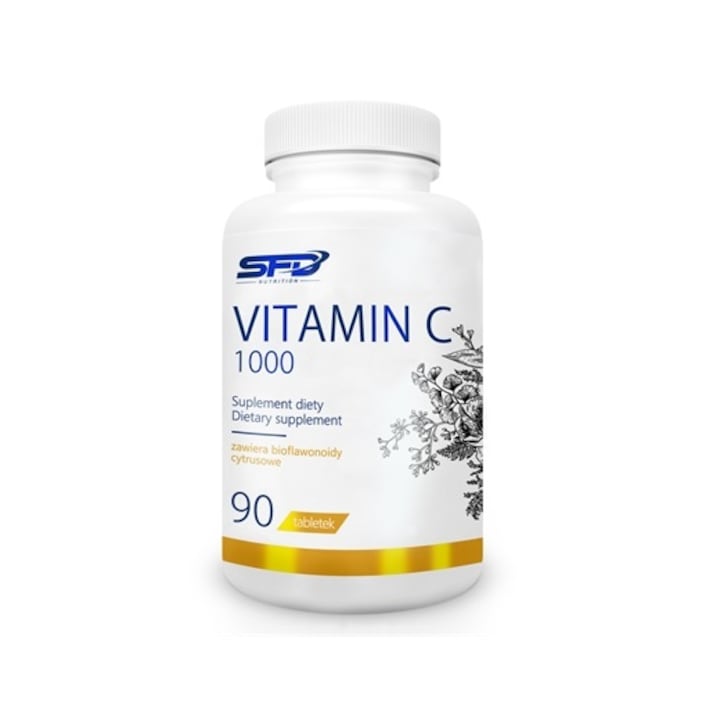 Хранителна добавка, Витамин С (1000 mg) с Биофлавоноиди, SFD Витамин С 1000 - 90 таблетки (90 дози)