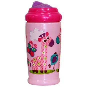 Cana anticurgere cu pai PP, Lorelli, 6 luni+, 300 ml Zoo Pink Cana anticurgere cu pai PP, Lorelli, 6 luni+, 300 ml Zoo Pink