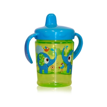Cana cu toarte si cioc ergonomic, Lorelli, 6 luni+, Zoo Blue Cana cu toarte si cioc ergonomic, Lorelli, 6 luni+, Zoo Blue