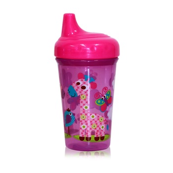 Cana cu cioc ergonomic PP, Lorelli, 6 luni+, 300 ml, Zoo Pink Cana cu cioc ergonomic PP, Lorelli, 6 luni+, 300 ml, Zoo Pink