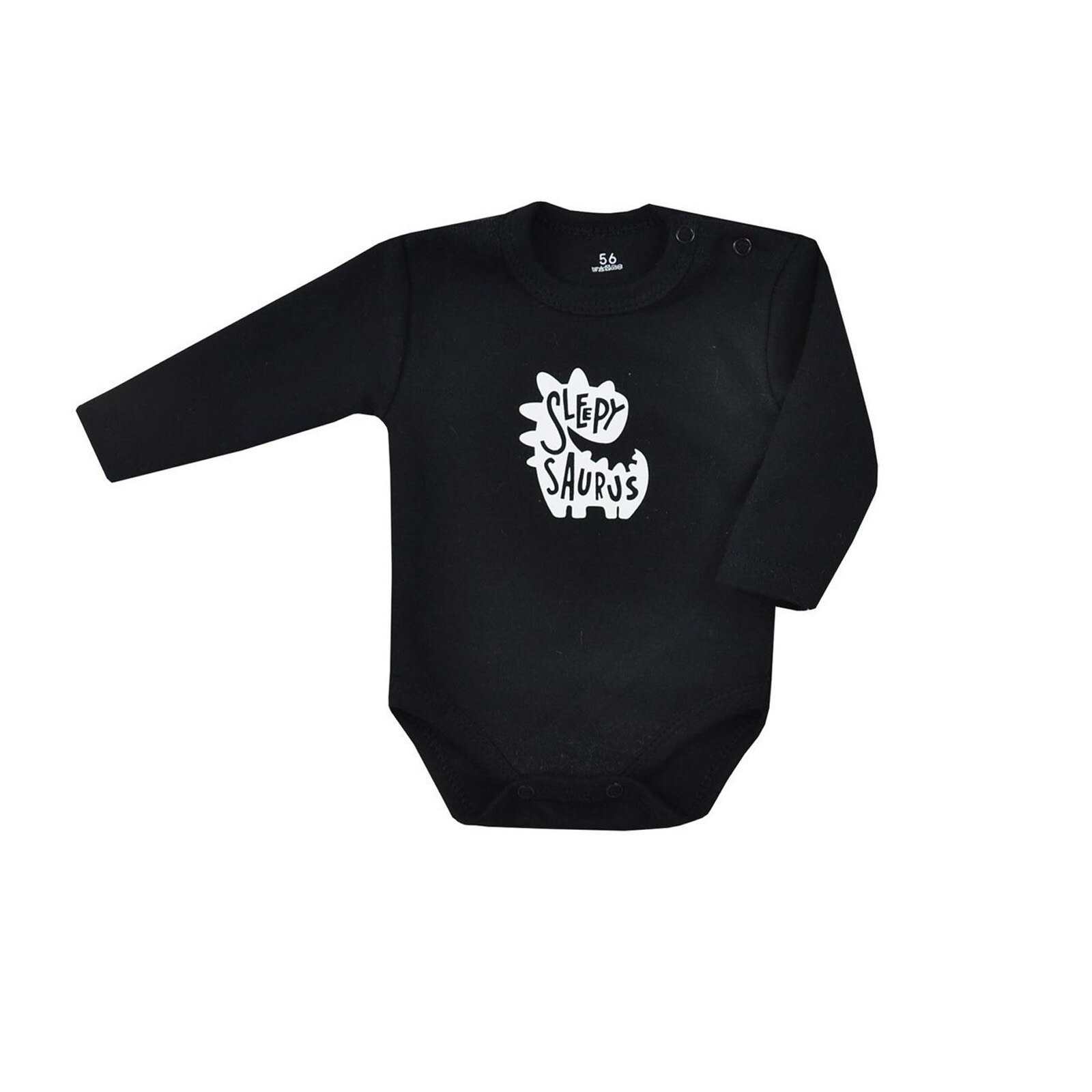 Body cu maneca lunga pentru baieti Koala Sleepysaurus 08-702N, Negru 86 CM Standard