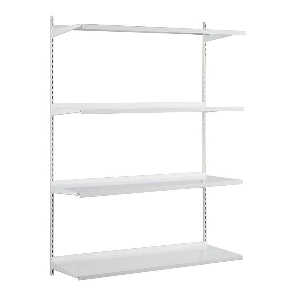 Raft de perete cu 4 polite, ajustabil, 80x30x150 cm Arly Alb