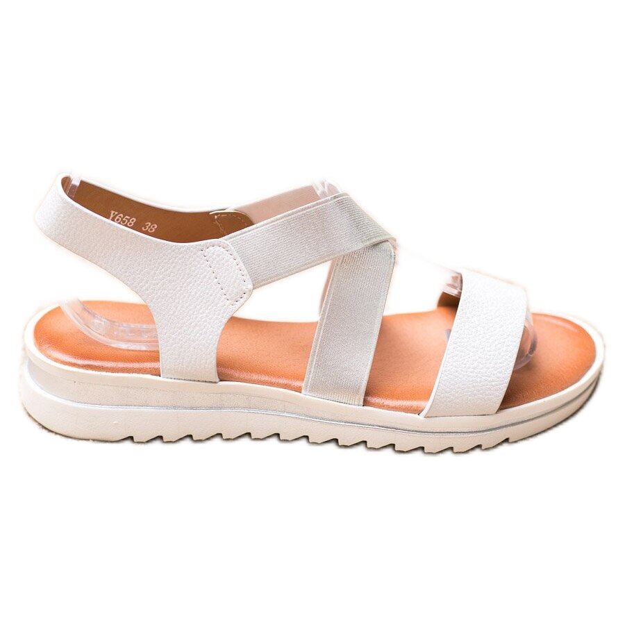 Sandale dama, Weide, BM86757, Alb, 36 EU