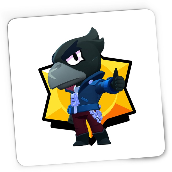 Gaming Egérpad Crow Minecraft Brawl Stars, 21x19 cm