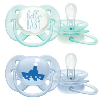 Set 2 suzete Philips-AVENT SCF222/01 Ultra Soft, ultramoale si flexibila, pentru pielea sensibila a bebelusului, ortodontica, 0-6 luni, Albastru/Verde Set 2 suzete Philips-AVENT SCF222/01 Ultra Soft, ultramoale si flexibila, pentru pielea sensibila a bebelusului, ortodontica, 0-6 luni, Albastru/Verde
