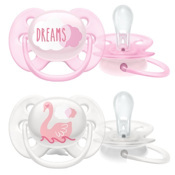 Set 2 suzete Philips-AVENT SCF222/02 Ultra Soft, ultramoale si flexibila, pentru pielea sensibila a bebelusului, ortodontica, 0-6 luni, Roz/Gri Set 2 suzete Philips-AVENT SCF222/02 Ultra Soft, ultramoale si flexibila, pentru pielea sensibila a bebelusului, ortodontica, 0-6 luni, Roz/Gri
