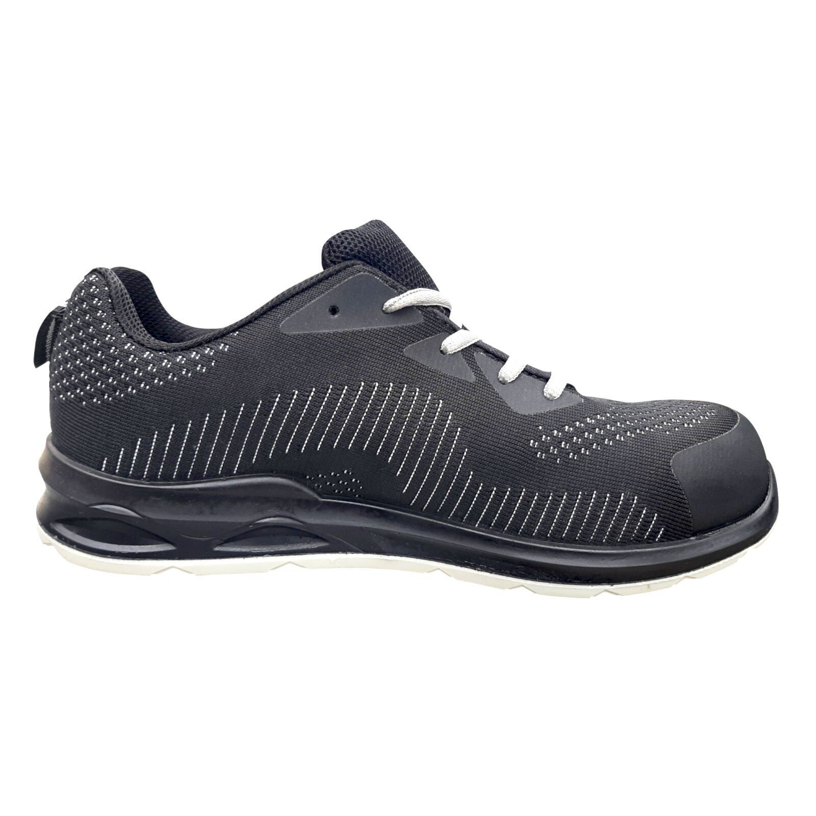 Pantofi de protectie Stepper, cu bombeu fibra de sticla, poliester, negru/gri, S1P SRC, marimea 40