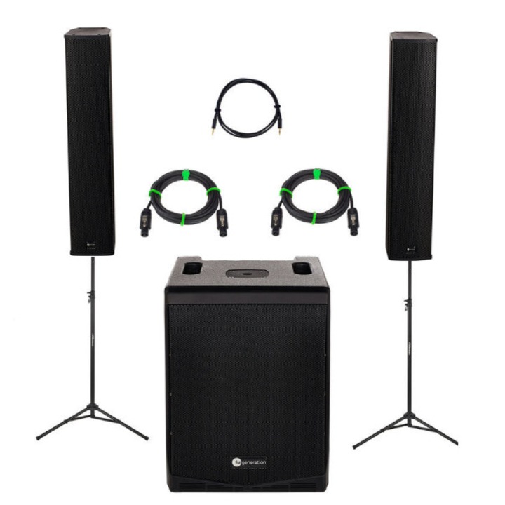 Аудио система, Активна, Fun Generation, 1200W, Bluetooth, два входа за микрофон, еквалайзер, ефекти, включени кабели
