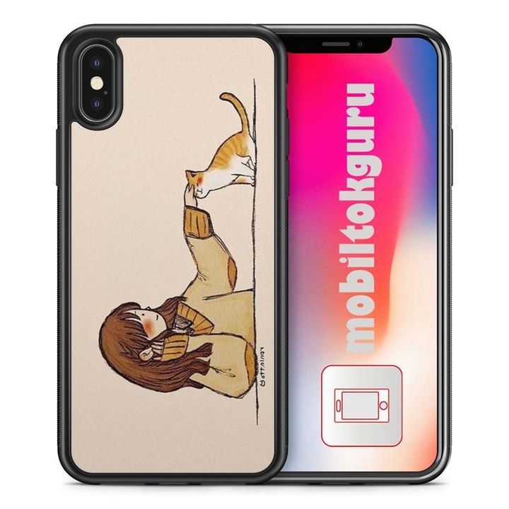 Aranyos cica 21122 iPhone 5s TPU ütésálló tok telefontok védőtok