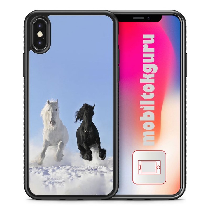 Fehér és fekete ló 22 iPhone 5s TPU ütésálló tok telefontok védőtok
