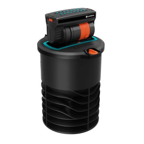 Aspersor Gardena OS, telescopic oscilant, cu filtru de impuritati integrat, raza reglabila, 2 - 15 m, 140 mp