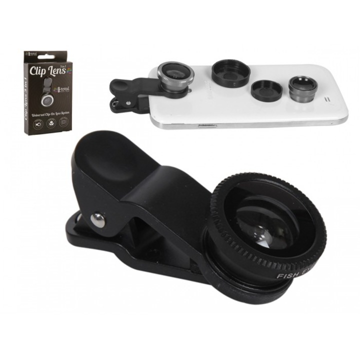 Obiectiv universal pentru camera telefon, iTrading, Negru
