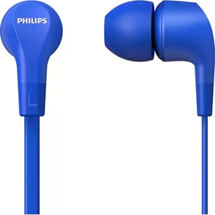 Philips vezetékes audio fülhallgató, hangszórók 8,6 mm, 16 ohm, érzékenység 102 dB 1 kHz-en, kábel hossza 1,2 m, Jack csatlakozó 3,5 mm, kék
