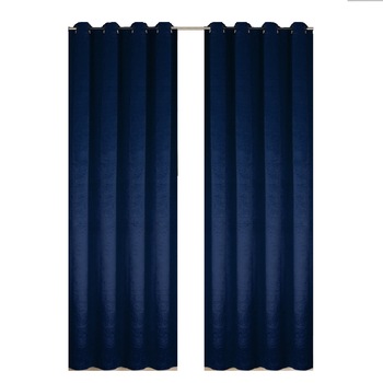Draperie Velur, Albastru marin 135x250 cm, L389 Draperie Velur, Albastru marin 135x250 cm, L389