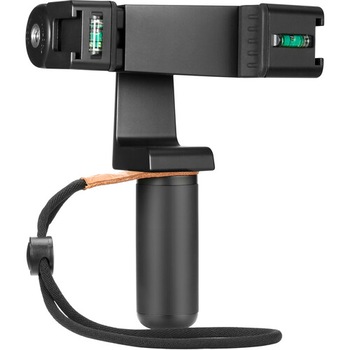 Suport telefon cu grip rotativ, maner si bula de nivel, Boya, pentru filmari verticale si orizontale Suport telefon cu grip rotativ, maner si bula de nivel, Boya, pentru filmari verticale si orizontale