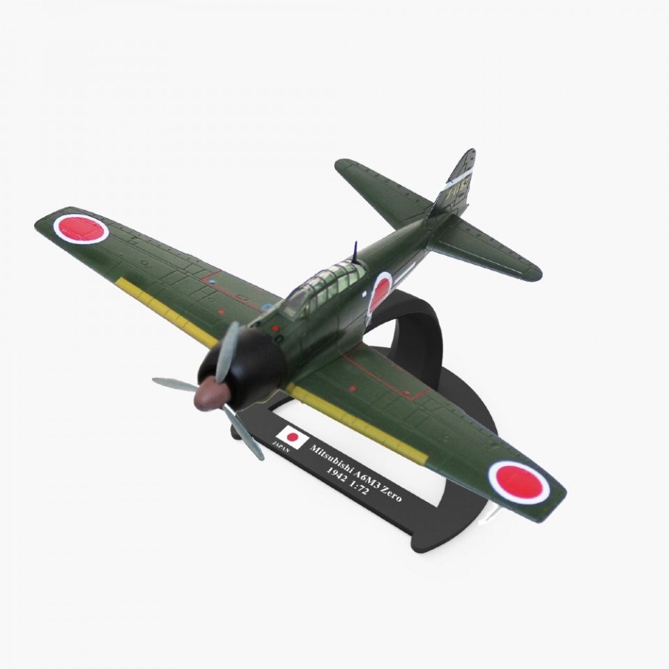 Aeromacheta, Editia nr 05, Mitsubishi A6M3 Zero, Metal, Multicolor, 1:72