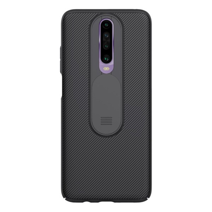 Nillkin camshield szilikon mobiltelefon tok, ütésállóság, kameravédő, csíkos, fekete, kompatibilis: Xiaomi Redmi K30 / K30 5G