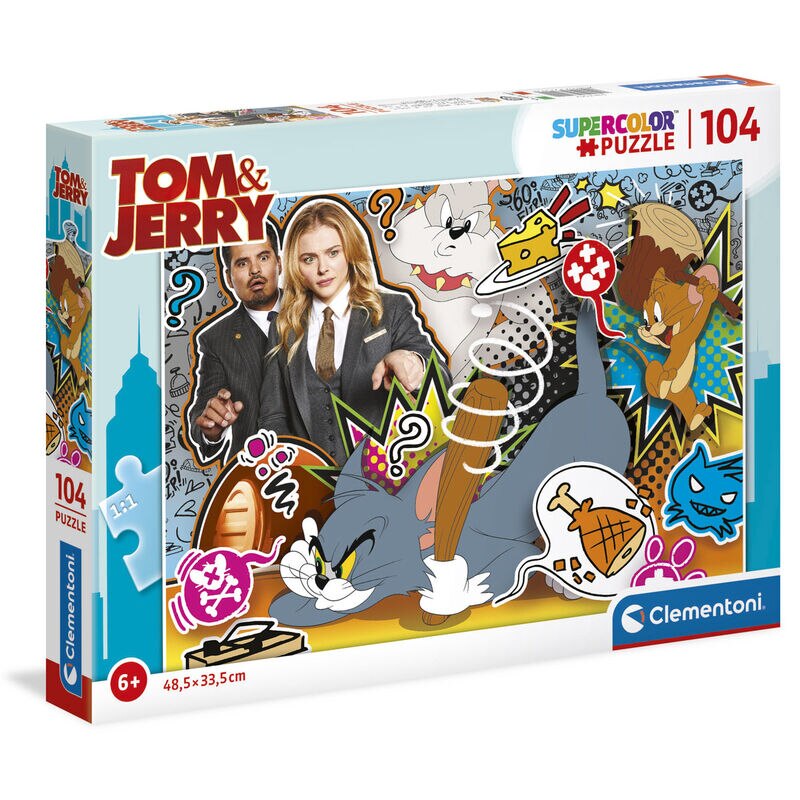 Puzzle Clementoni, Tom and Jerry, Multicolor, 104 piese