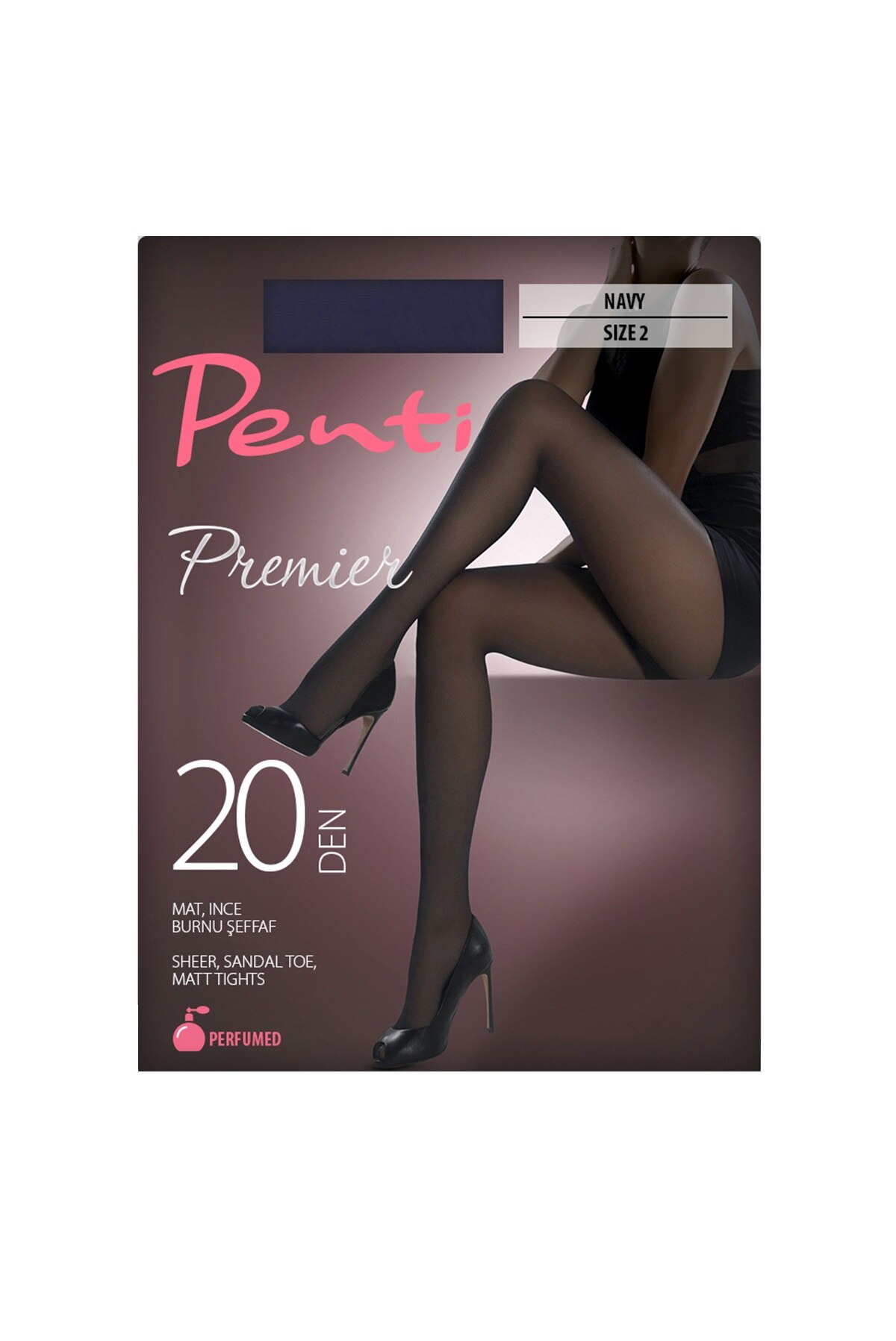 Dres dama cu capsule de parfum si degete transparente Premier, Penti, 20 DEN, 602, albastru inchis, marimea 2