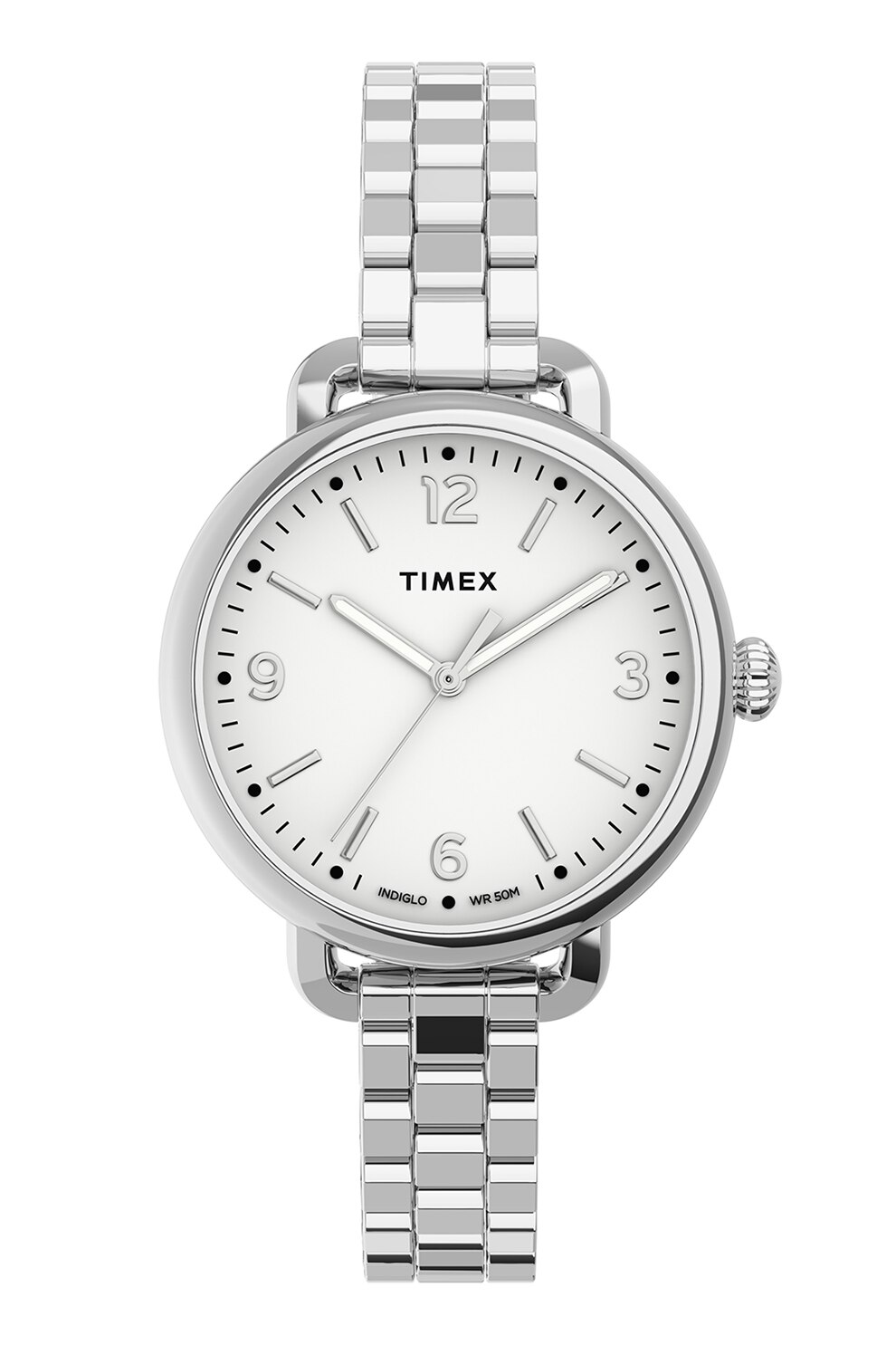 Timex, Ceas din otel inoxidabil Essential, 30 MM, Argintiu