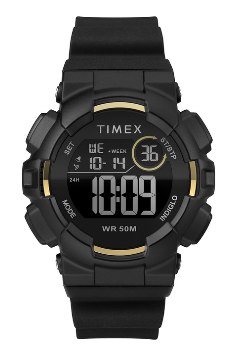 Timex, Унисекс дигитален часовник с хоронограф, Черен