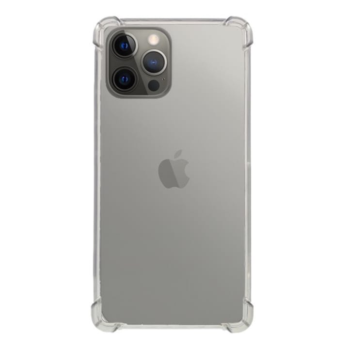 Szilikon hátlapvédő telefontok (közepesen ütésálló, légpárnás sarok) , Átlátszó [Apple iPhone 12 Pro Max]