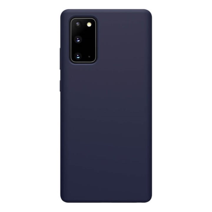 Nillkin flex pure szilikon mobiltelefon tok, ultravékony, környezetbarát, mikrofiber plüss belső, matt, sötétkék, kompatibilis: Samsung Galaxy Note 20 5G, SM-N981F, / Galaxy Note 20, SM-N980F